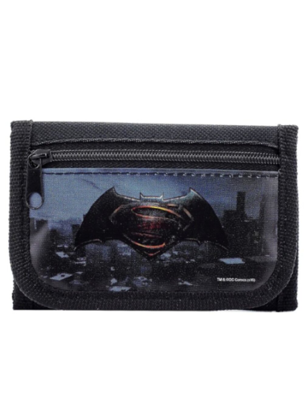 DC Comics Batman v Superman Trifold Wallet Kids Boys Small Coin Pouch Black